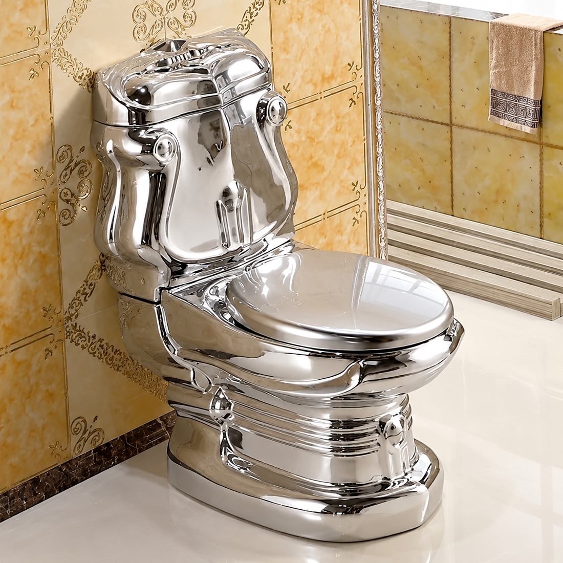 Silver Toilets - Royal Plain Silver Toilet Royal Plain Silver Toilet - Silver Toilets